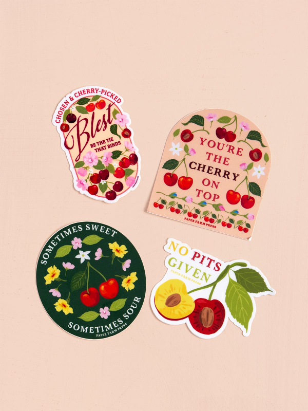 Sometimes Sweet Sometimes Sour Cherry Decal Sticker, 3 of 4