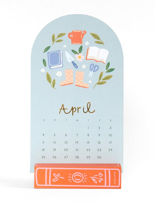 Book Lover's 2027 Mini Desk Calendar with Wooden Block, 8 of 9