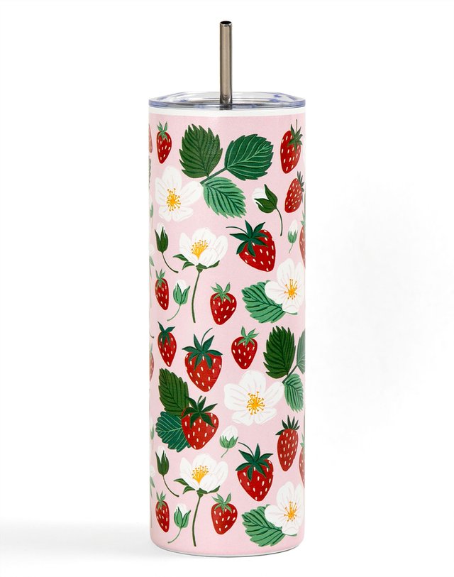 Strawberry Patch 20oz Stainless Steel Skinny Tumbler, 5 of 6