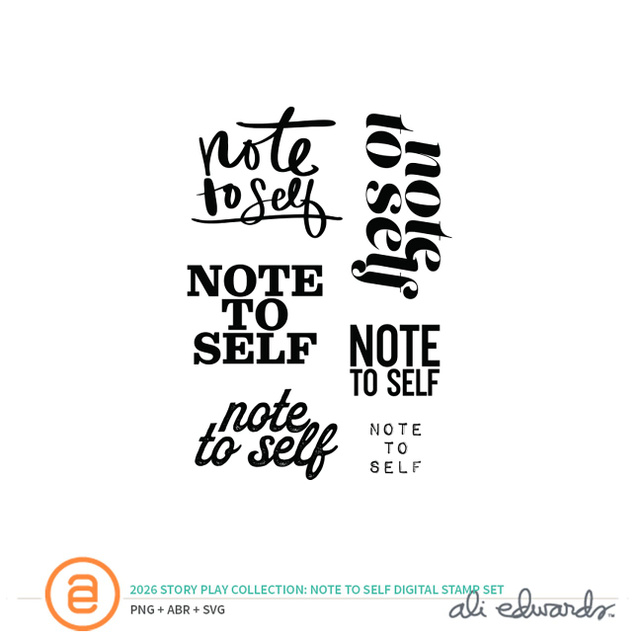 Story Play Note To Self Digital Stamp Set , 1 of 1