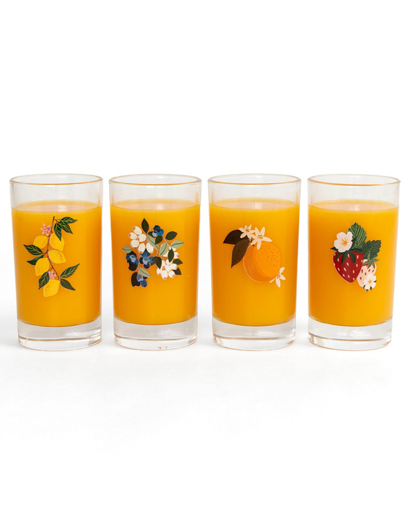 Berry & Citrus Mini Juice Glass Set, 1 of 4