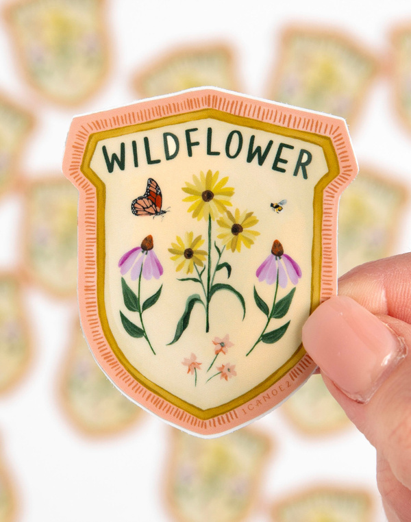 Wildflower Badge Decal Sticker, 2 of 5