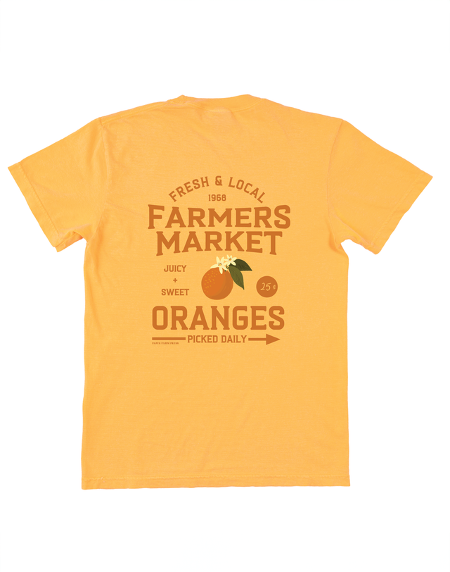 Orange Orchard Farmers Market Tee - Citrus, 1 of 5