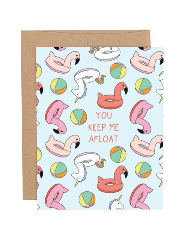 Keep Me Afloat Greeting Card, 1 of 1