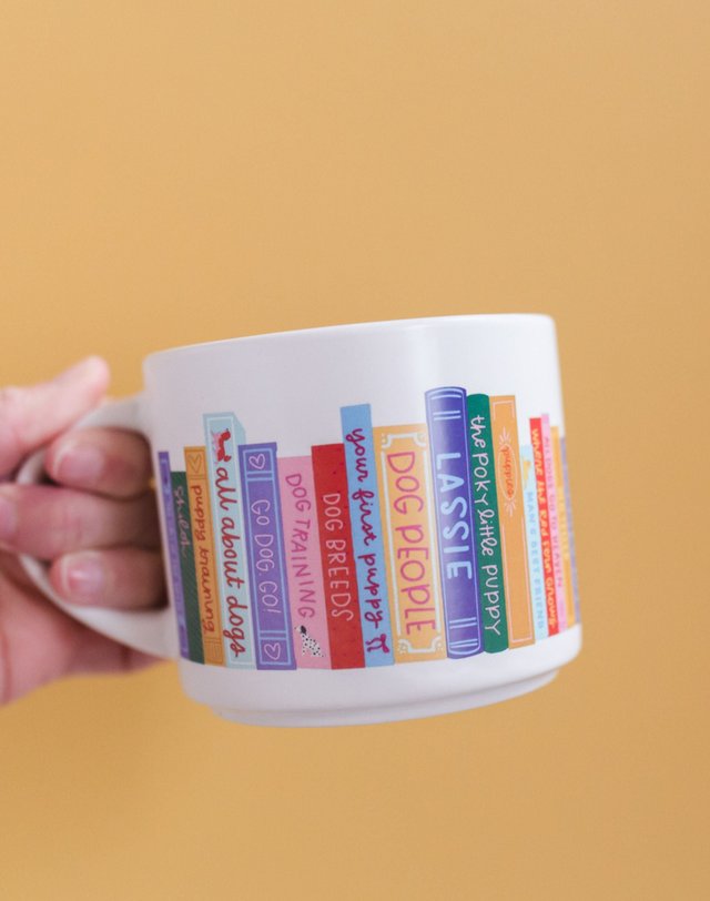 Dog Books Large Ceramic Mug, 1 of 3