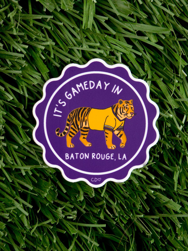 Baton Rouge Football Game Day Mascot Decal Sticker, 1 of 4