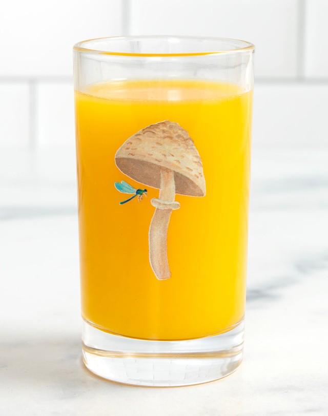 White Mushroom Mini Juice Glass, 1 of 2