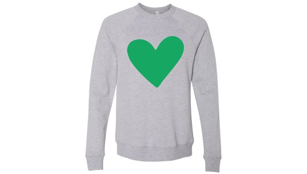 Green Heart Sweatshirt - Athletic Heather, 4 of 4