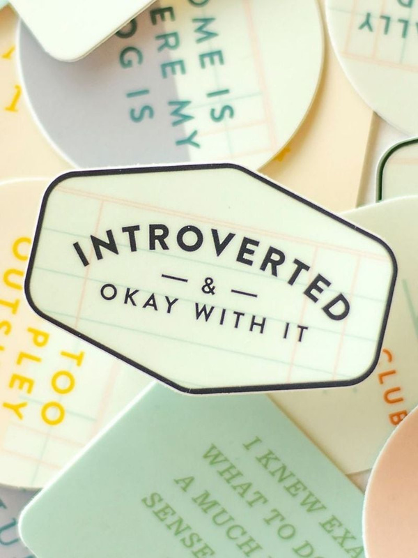Introverted & Okay With It Decal Sticker, 2 of 3