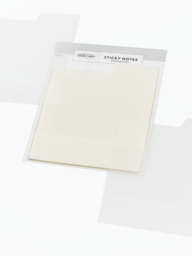 Tabbed Transparent Sticky Notes - Clear, 3 of 4