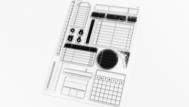 Stamp Set : 6×8 Charts and Grids, 2 of 6