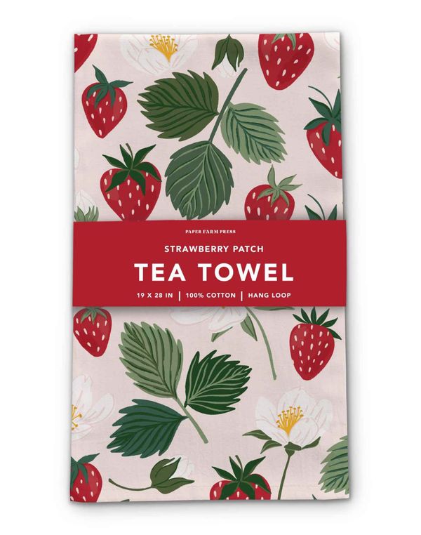 Strawberry Patch Tea Towel - Paper Farm Press