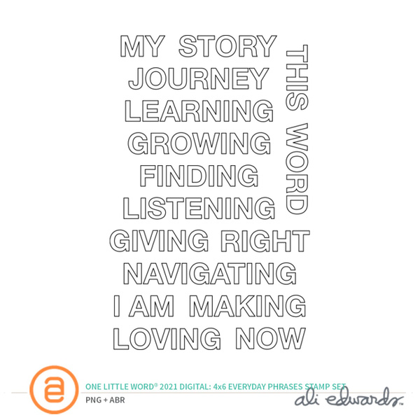 One Little Word® 2021 Digital Everyday Phrases Stamp Set, 1 of 1