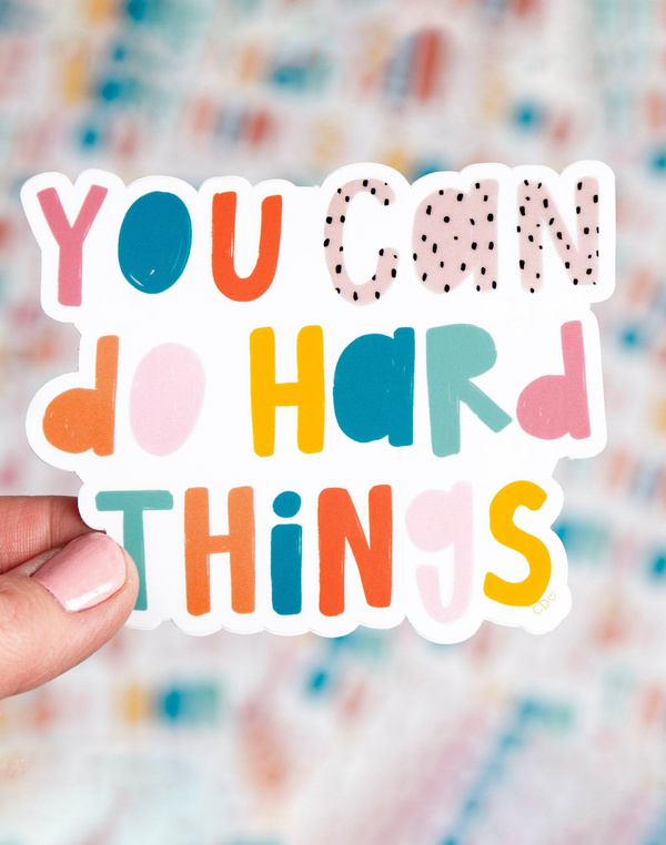You Can Do Hard Things Decal Sticker, 1 of 4