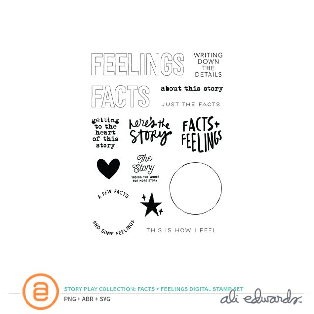 Story Play Facts + Feelings Digital Stamp Set, 1 of 1