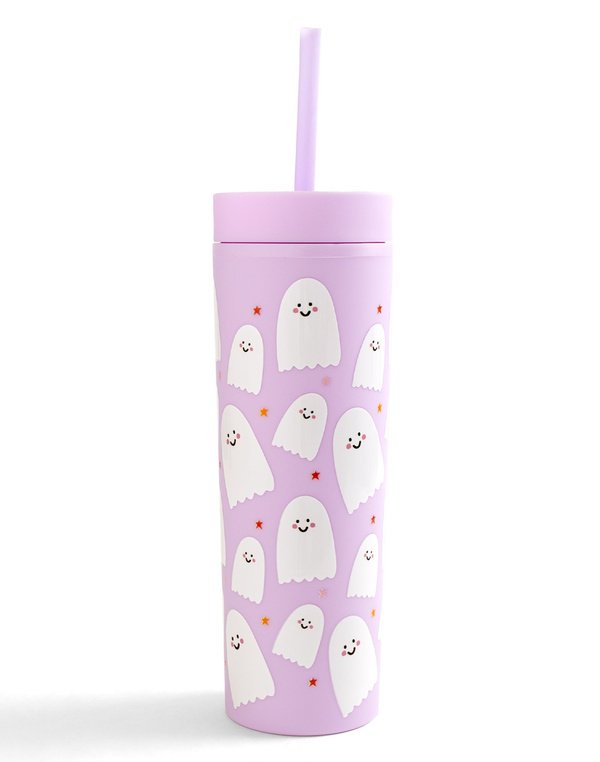 Halloween Ghosts 16oz Skinny Acrylic Tumbler - Lilac, 2 of 2