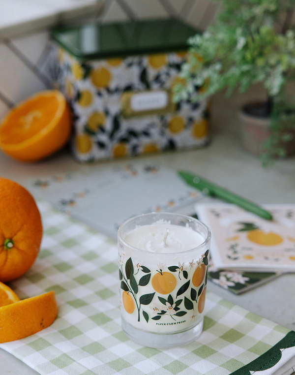 Orange Orchard Scented Soy Hand-Poured Candle, 2 of 5