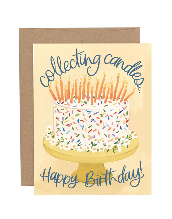 Collecting Candles Birthday Greeting Card, 1 of 1