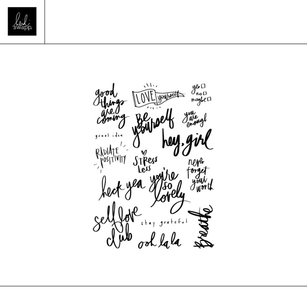 Digital Be Positive 6×8 Stamp Set , 1 of 1
