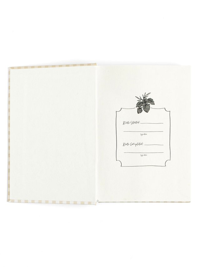 Beige Gingham Heirloom Recipe Book, 2 of 7