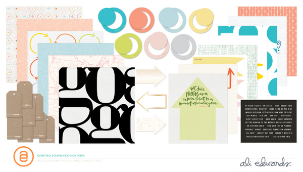 Digital Scrapbook Kit - Go, 1 of 1