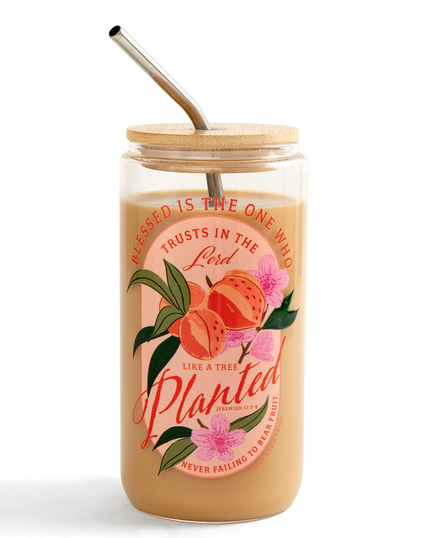 Peach Faith Glass Can, 6 of 6