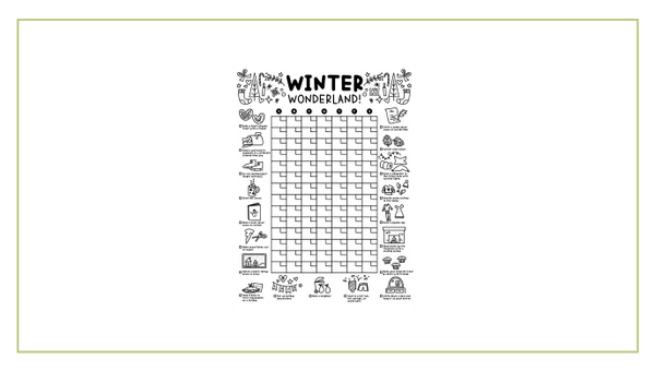 Winter Printable Calendar Poster, 1 of 3