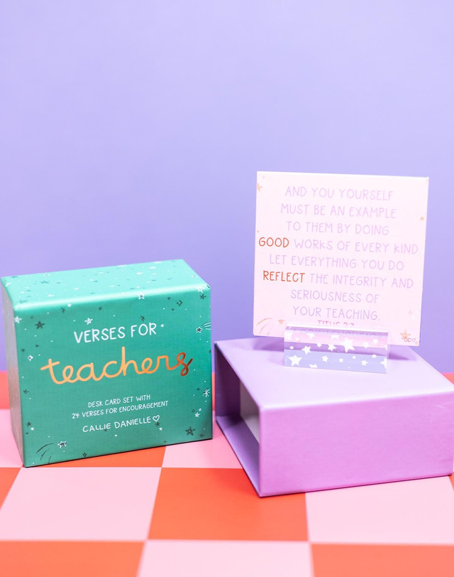 Verses For Teachers – Bible Verse Card Set with Display Stand, 1 of 6