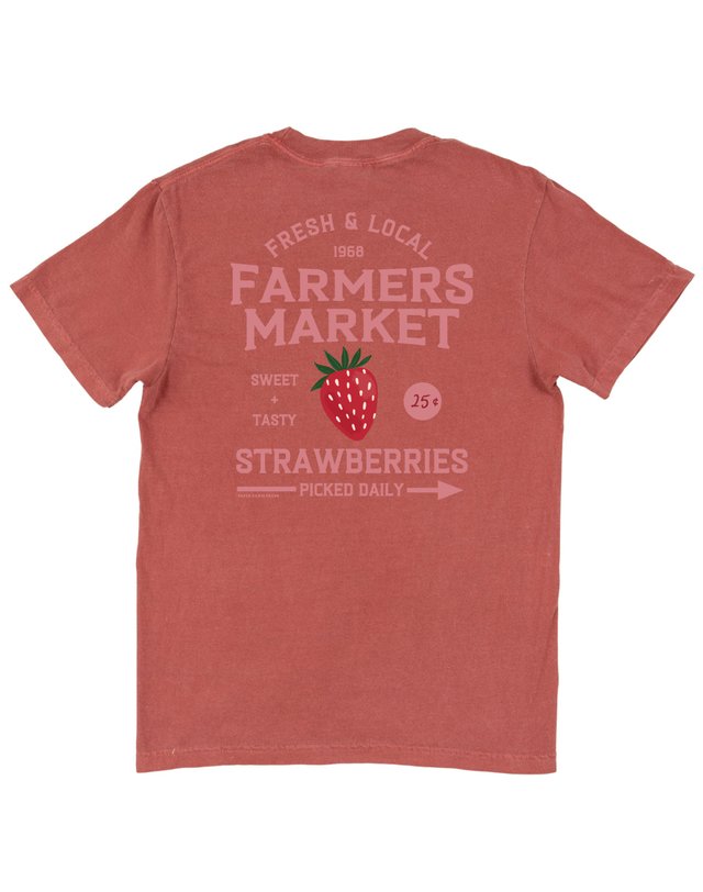 Strawberry Patch Farmers Market Tee - Crimson, 3 of 5