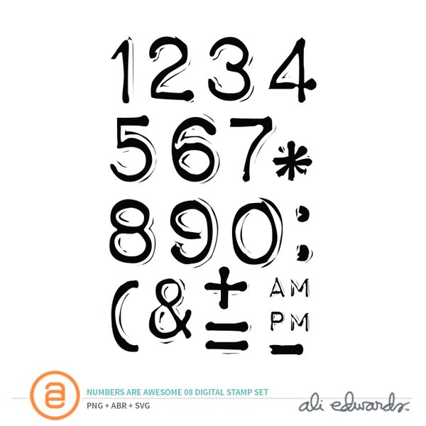 Numbers Are Awesome #8 Digital Stamp Set, 1 of 1