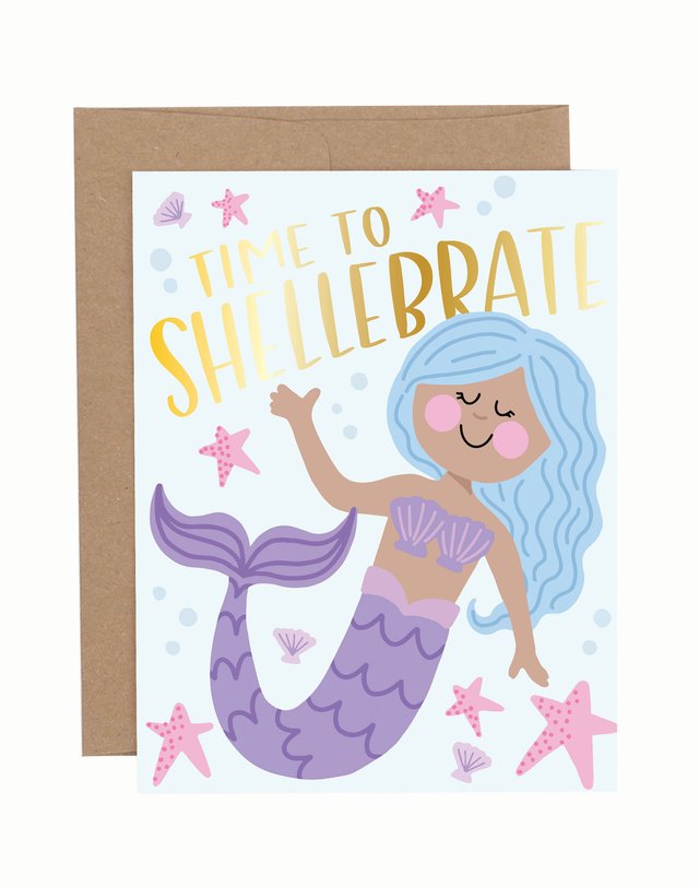 Time to Shellebrate Birthday Greeting Card, 1 of 2