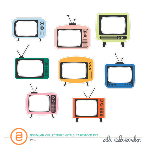 Nostalgia Collection Digital Cardstock TVS, 1 of 1