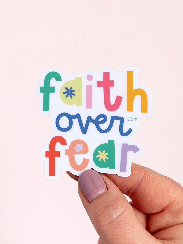 Faith Over Fear Decal Sticker, 1 of 4