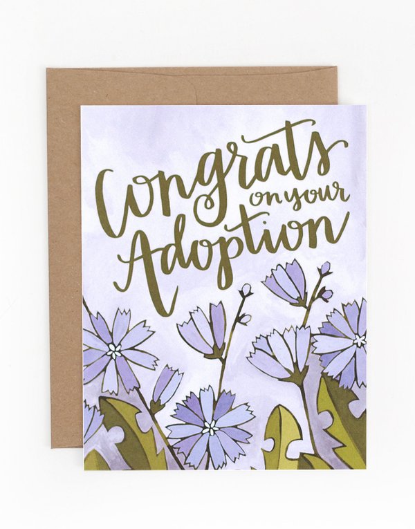 Congrats Adoption Floral Greeting Card, 1 of 1