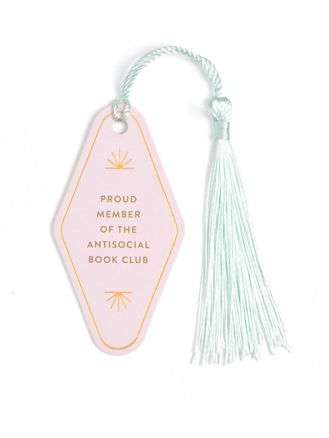 Antisocial Book Club Vegan Leather Bookmark, 1 of 2