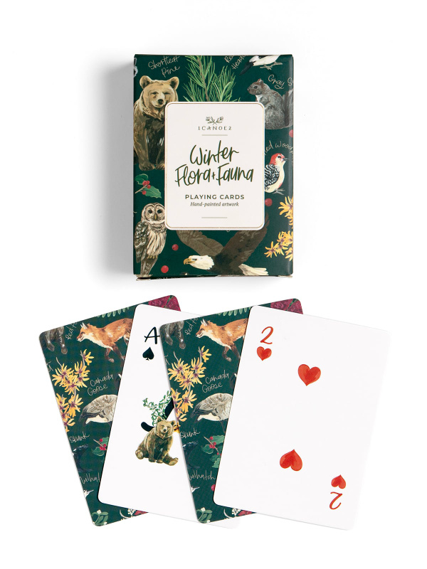 Winter Flora & Fauna Deck of Playing Cards, 1 of 4