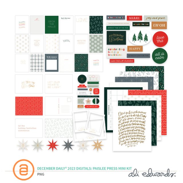 December Daily® 2023 Digital Paislee Press Mini Kit, 1 of 1