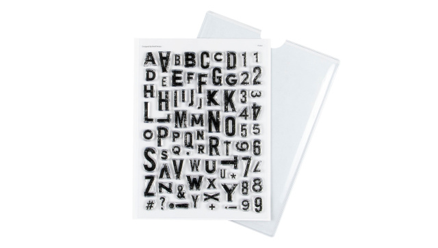 Stamp Set : 6×8 Honey & Spice Alpha, 1 of 2