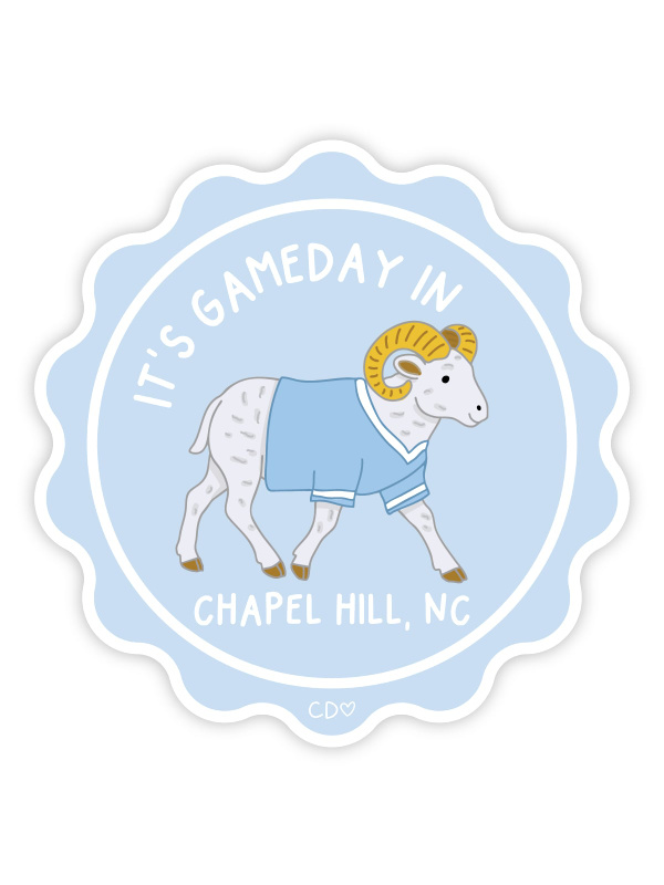 Chapel Hill Football Game Day Mascot Decal Sticker, 2 of 4