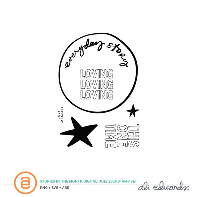 July 2026 3×4 Digital Stamp Set, 1 of 1