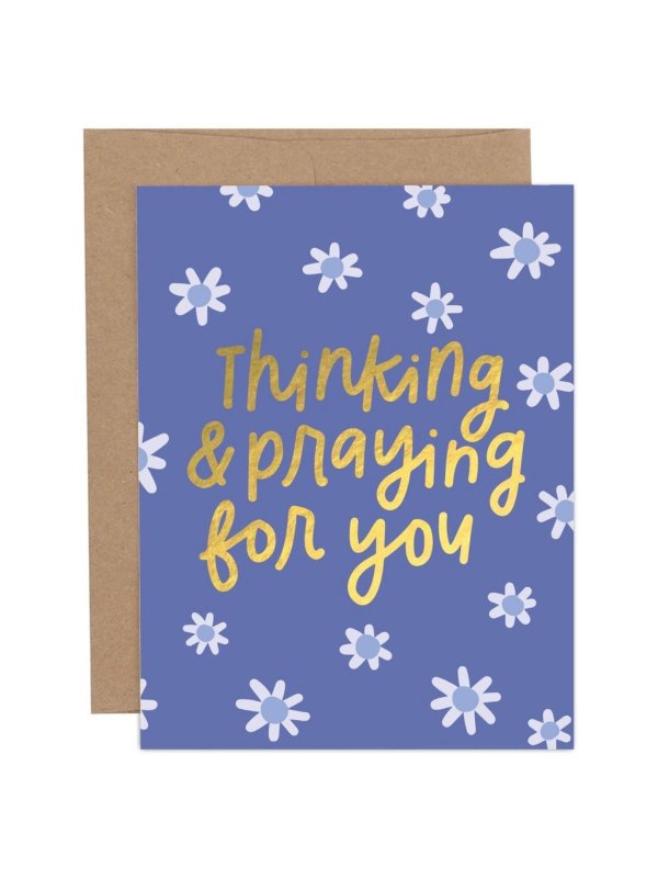 Thinking & Praying For You Sympathy Greeting Card, 1 of 1
