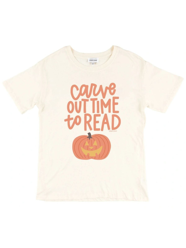 Carve Out Time To Read Pumpkin Tee - Ivory, 3 of 3