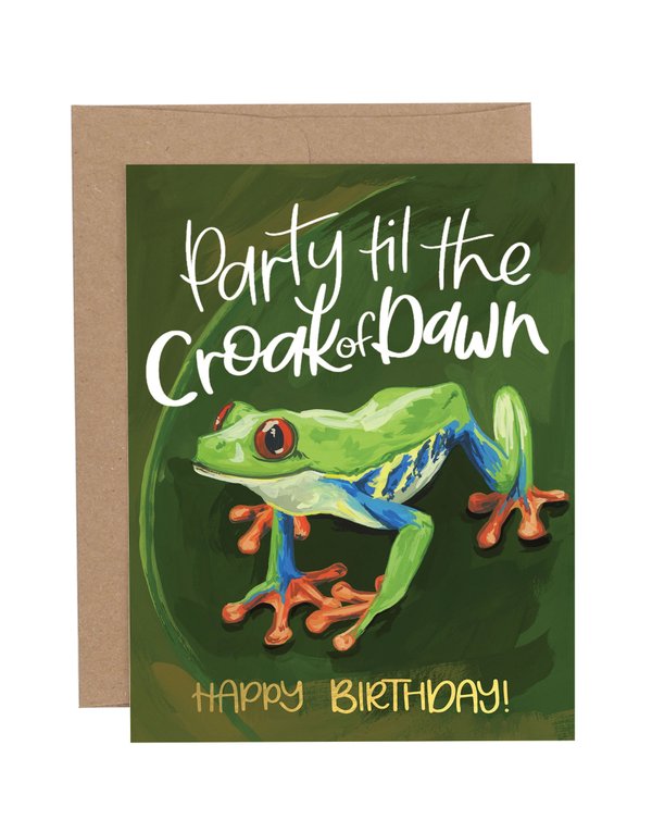 Croak of Dawn Birthday Greeting Card, 1 of 1