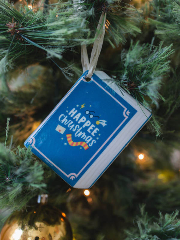 Happee Christmas Wizard Christmas Book Ornament, 1 of 4