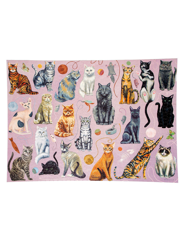 Feline Friends Cats - 1,000 Piece Jigsaw Puzzle, 4 of 8