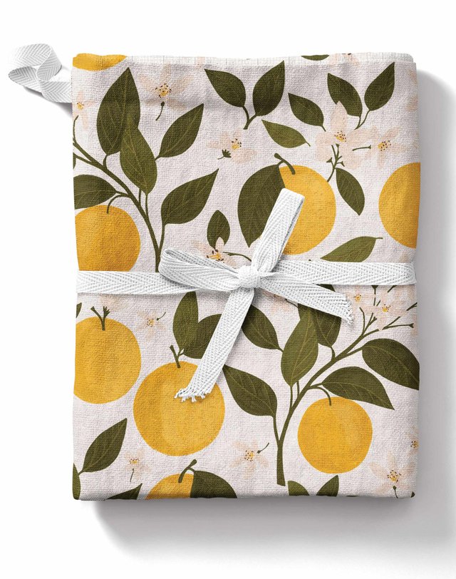 Orange Orchard Tea Towel, 1 of 5