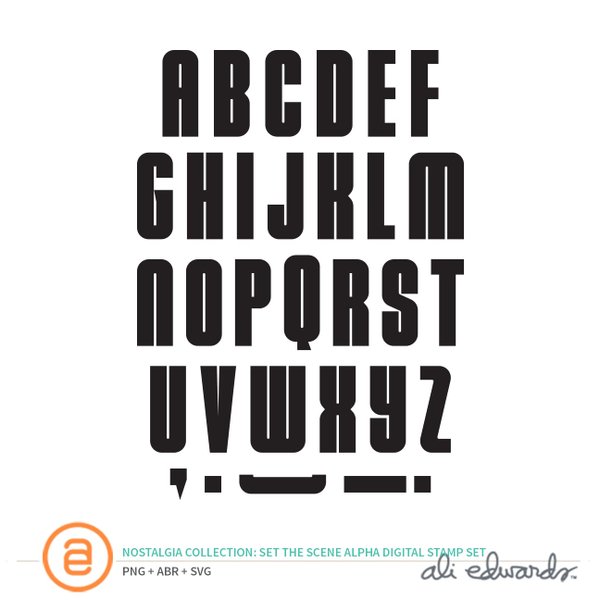 Set The Scene Alpha 6×8 Digital Stamp Set, 1 of 1