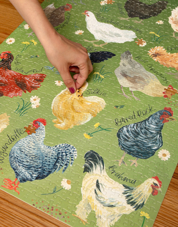 Chicken Meadows - 1,000 Piece Jigsaw Puzzle, 7 of 7