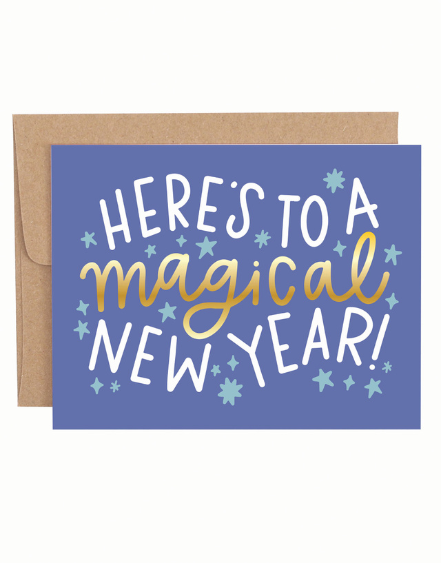Here's to A Magical New Year Greeting Card, 1 of 1