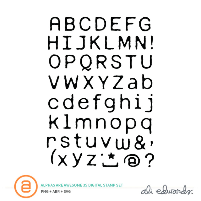 Alphas Are Awesome #35 Digital Stamp Set, 1 of 1